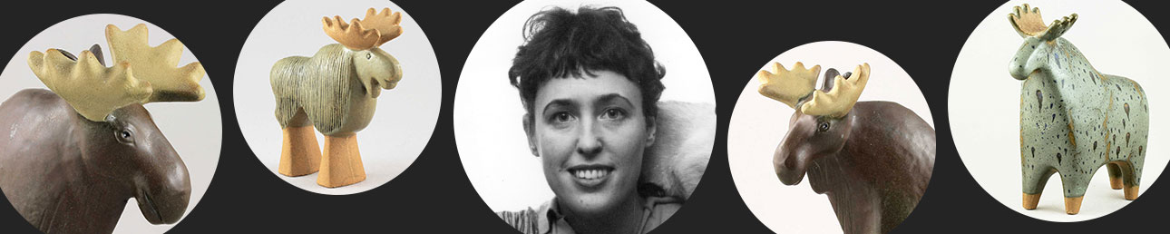 Lisa Larson（リサラーソン）のグスタフスベリ製のヘラジカたち